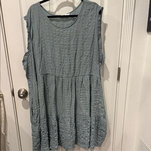 Sonoma Sleeveless Textured Tiered Tunic in Dusty Teal